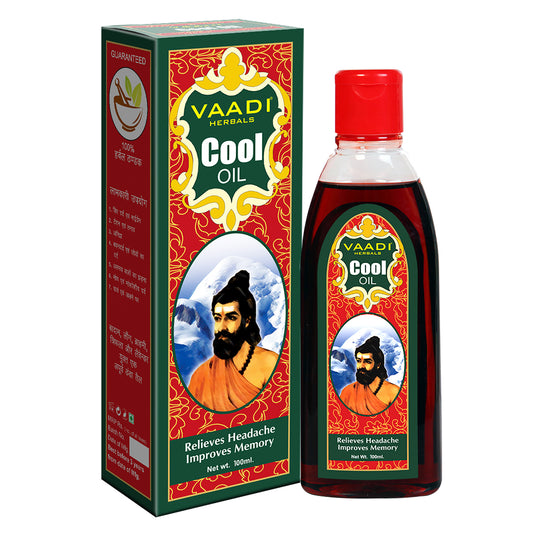 Triphla Almond Cool Oil - Relieves Headache & Muscle Pain - Prevents Hairfall - Strengthens Hair and Body (100ml/3.5 fl oz)