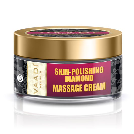 Skin Polishing Diamond Massage Cream with Diamond Ash & Orange Oil - Hydrates & Nourishes Skin ( 50 gms/2 oz)