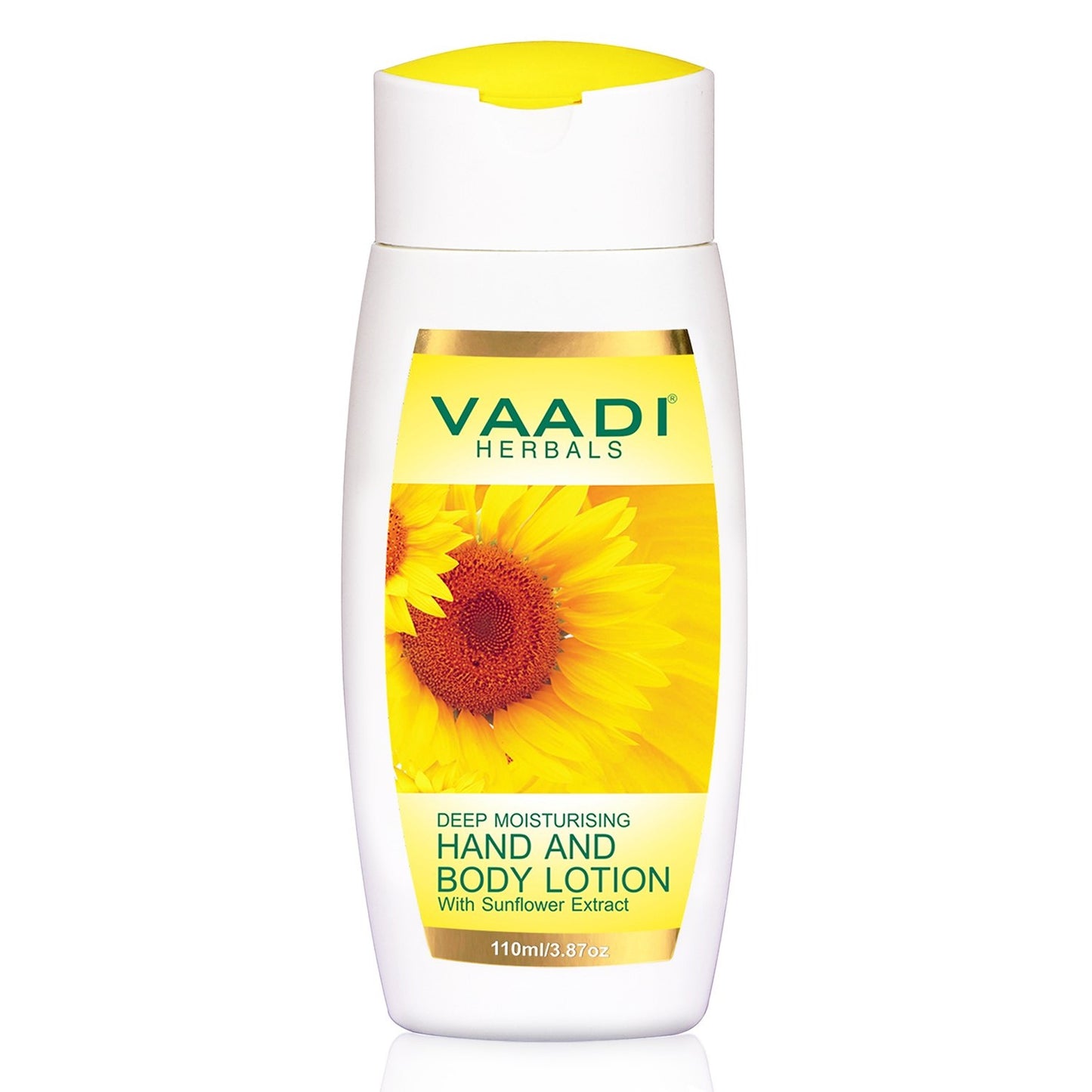 Organic Hand & Body Lotion with Sunflower Extract - Enhances Water Retention in Skin - Keeps Skin Soft (110 ml/4 fl oz)