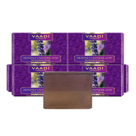 Heavenly Lavender Soap with Rosemary - Revitalizes & Hydrates Skin (6 x 75 gms / 2.7 oz)