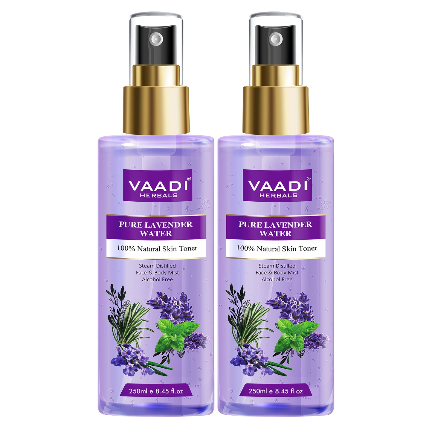 Lavender Water - 100% Natural & Pure Skin Toner (2 x 250 ml / 8.5 fl oz)