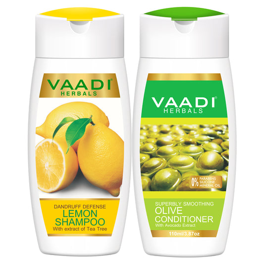 Dandruff Defense Lemon Shampoo with Olive Conditioner (2 x 110 ml/ 4 fl oz)