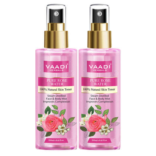 Rose Water - 100% Natural & Pure (2 x 250 ml / 8.5 fl oz)