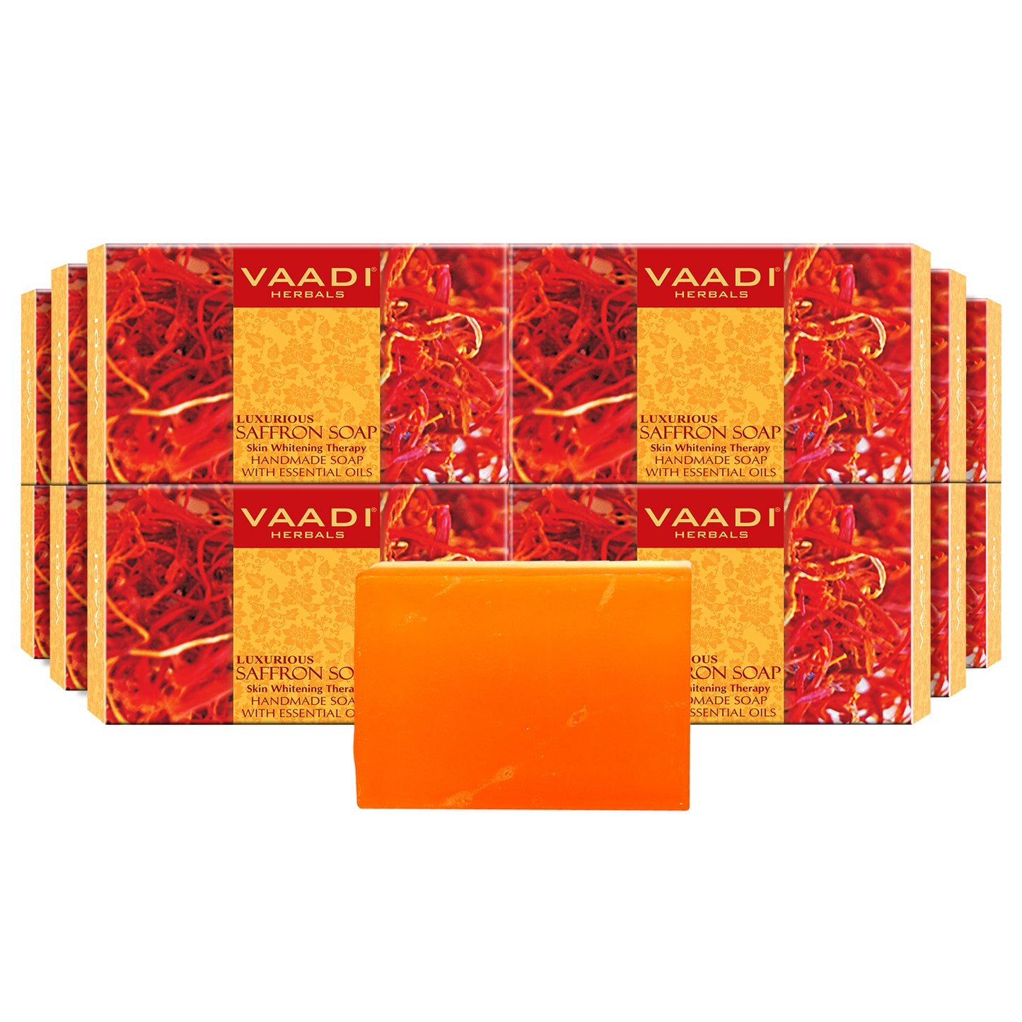 Luxurious Saffron Soap - Skin Brightening Therapy - Evens Skin Tone - Reduce Marks (12 x 75 gms / 2.7 oz)