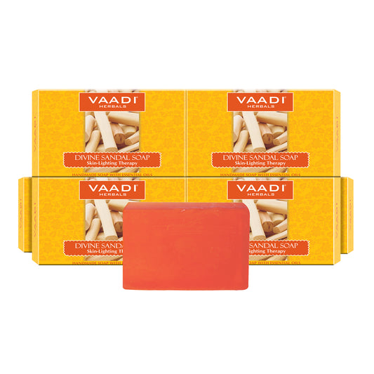 Divine Sandal Soap with Turmeric - Skin Brightening Therapy - Reduce Tan & Blemishes (6 x 75 gms / 2.7 oz)