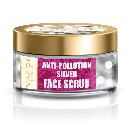 Silver Scrub with Pure Silver Dust & Sandalwood Oil - Deep Cleanses Skin - Keeps Skin Soft (50 gms/ 2oz)