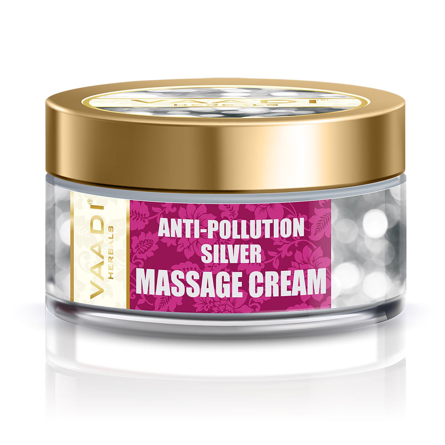 Silver Massage Cream with Pure Silver Dust & Sandalwood Oil - Deep Cleanses Skin - Keeps Skin Soft (50 gms/ 2oz)
