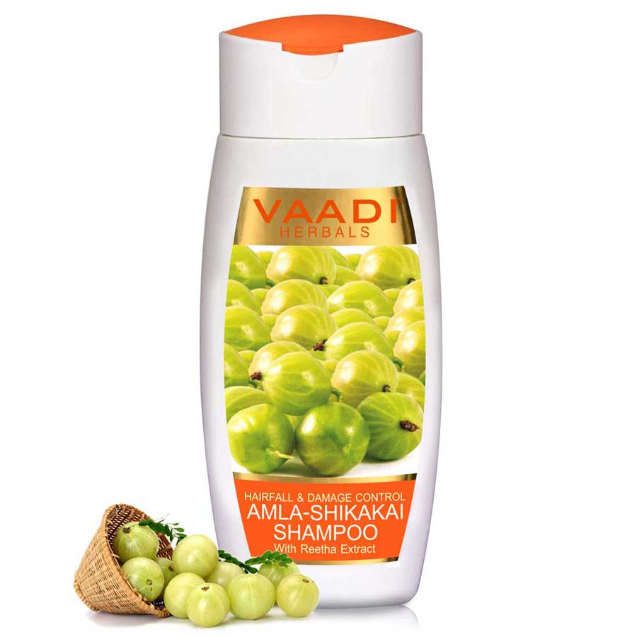 Hairfall & Damage Control Organic Shampoo (Indian Gooseberry Extract) - Promotes Hair Growth - Adds Shine to Hair (110 ml/4 fl oz)