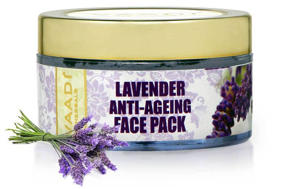 Anti Aging Organic Lavender Face Pack with Rosemary Extract - Prevents Wrinkles & Sagging of Skin ( 70 gms/2.5 oz)