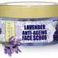 Anti Ageing Organic Lavender Scrub with Rosemary Extract - Boosts Cellular Renewal - Keeps Skin Firm (50 gms / 2 oz)