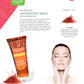 Skin Brightening Organic Saffron Face Wash with Sandalwood - Protects Skin from Sun - Lightens Pigmentation (4 x 60 ml/2.1 fl oz)