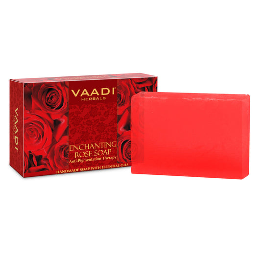Enchanting Rose Soap with Mulberry Extract - Anti Pigmentation Therapy - Reduce Dark Spots & Patches (75 gms/2.7 oz)