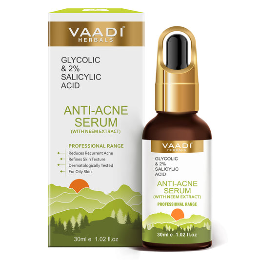 Organic Anti-Acne Serum With Glycolic & 2% Salicylic Acid (30 ml)