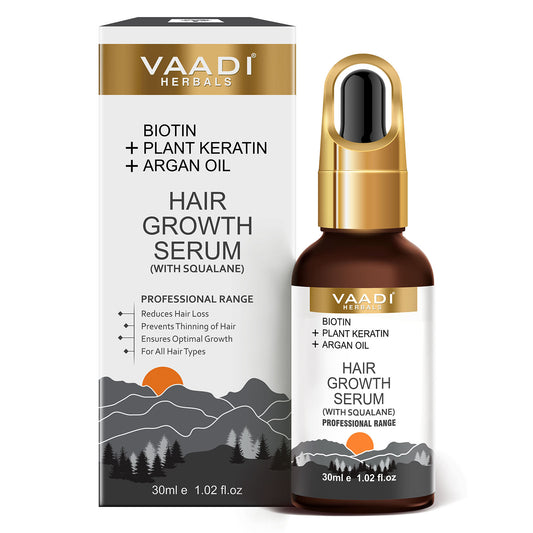 BIOTIN + Plant Keratin HAIR GROWTH SERUM (With Argan Oil & Squalane) (30 ml / 1.02 fl.oz)