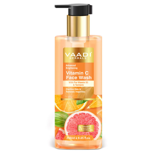 Advanced Brightening Vitamin C Face Wash With Pro Vitamin B5 & Turmeric (250 ml / 8.5 fl oz)