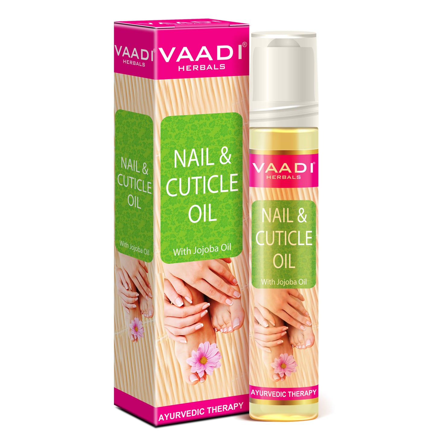 Organic Nail & Cuticle Oil with Jojoba Oil - Heals Redness & Pain - Strengthens Thin & Brittle Nails (10 ml/ 0.4 fl oz)