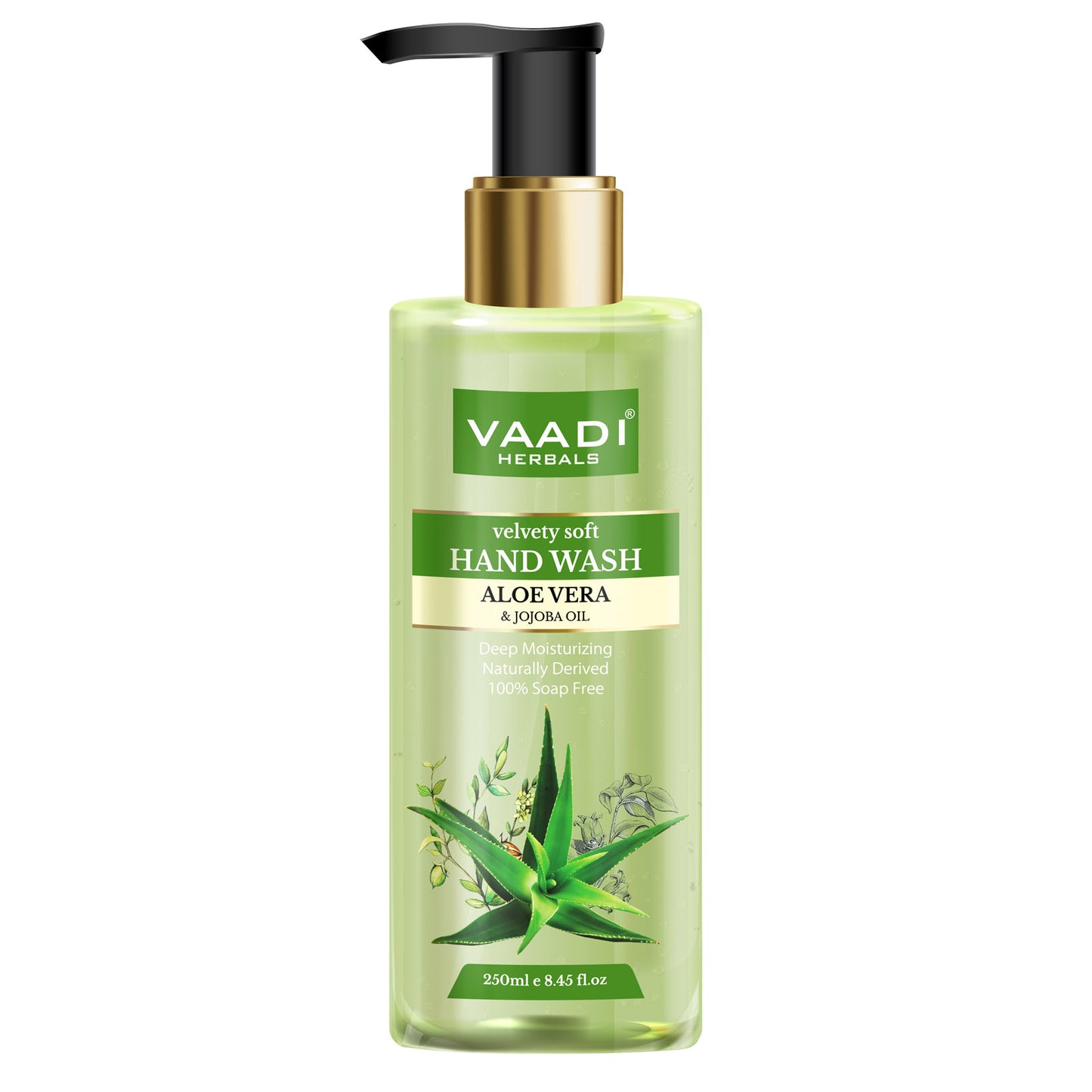 Velvety Soft Organic Aloe Vera & Jojoba Oil Hand Wash (250 ml / 8.5 fl oz )