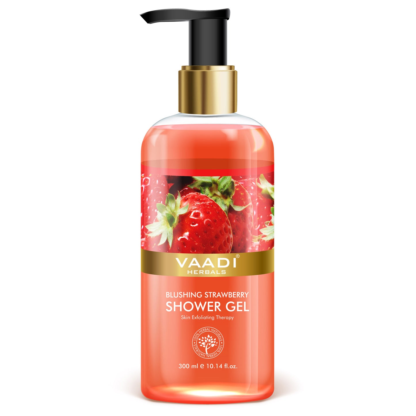 Blushing Organic Strawberry Shower Gel - Skin Firming Therapy - Enhances Collagen (300 ml / 10.2 fl oz)