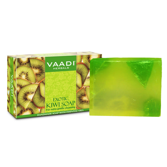 Exotic Kiwi Soap with Green Apple Extract - Gently Clears Skin- Makes Skin Glowing (75 gms / 2.7 oz)