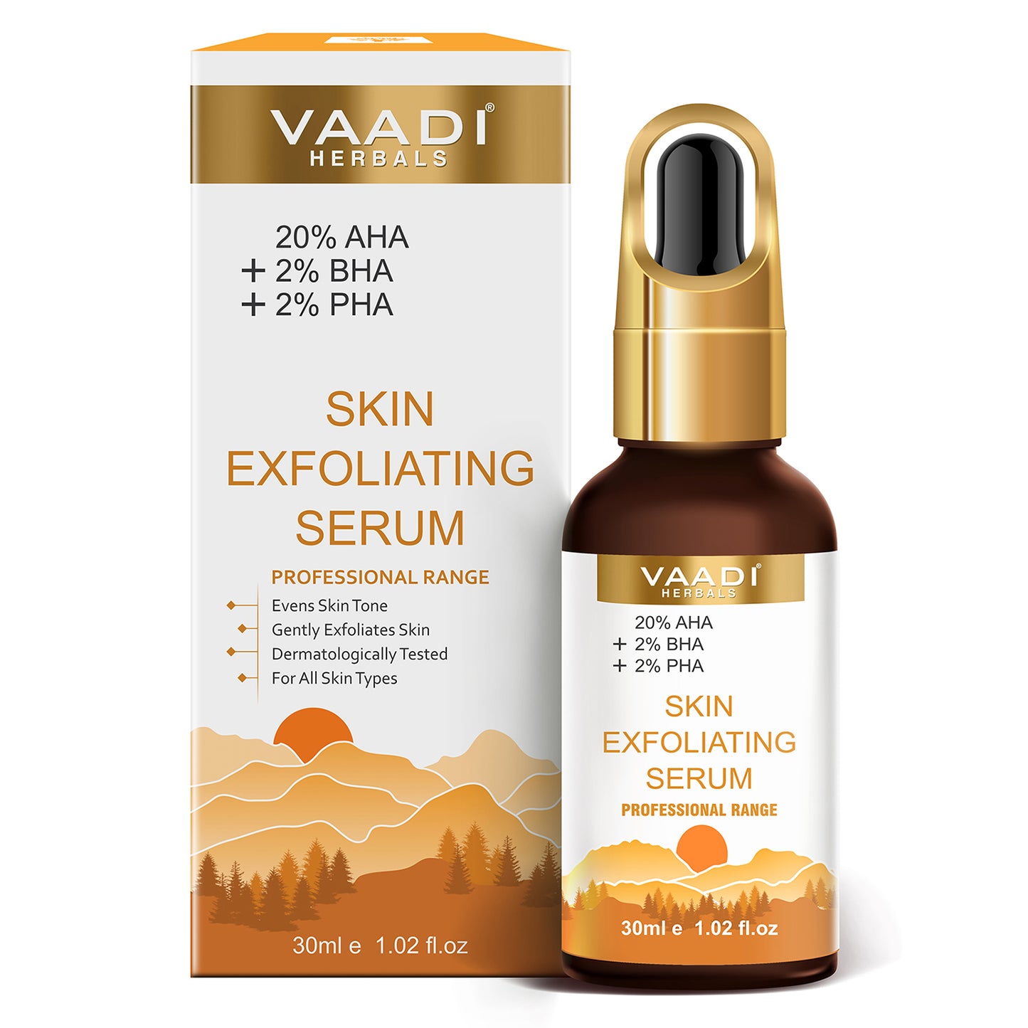 Organic Skin Exfoliating Serum With 20% AHA & 2% BHA & 2% PHA (30 ml)
