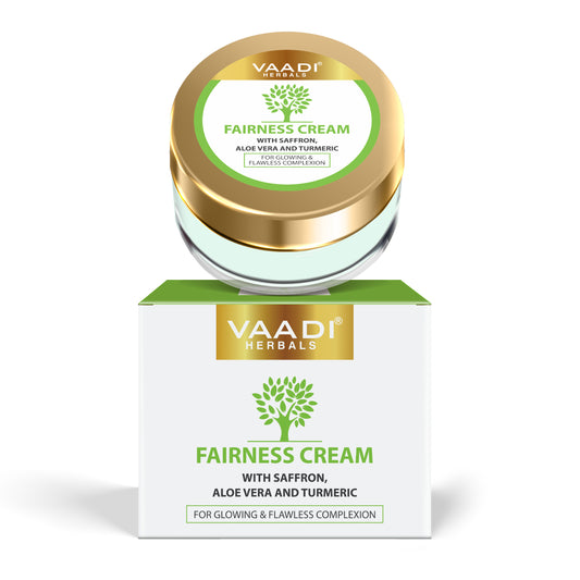 Fairness Cream with Saffron, Aloe Vera & Turmeric Extract - Lightens Marks & Blemishes - Makes Skin Flawless ( 30 gms / 1.1 oz)