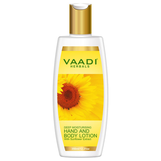 Hand & Body Lotion with Sunflower Extract - Enhances Water Retention in Skin - Keeps Skin Soft (350 ml/12 fl oz)