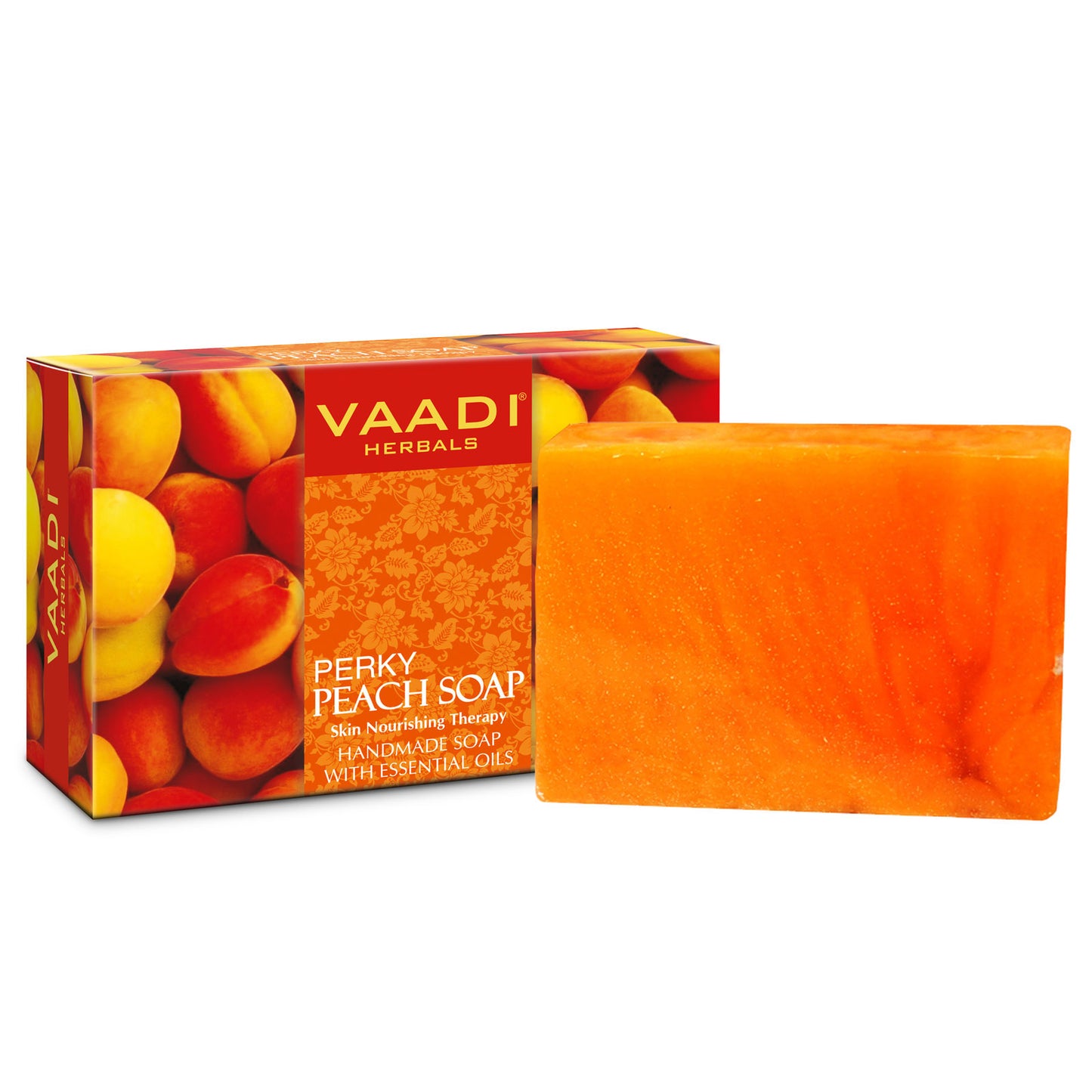 Organic Perky Peach Soap with Almond Oil - Skin Nourishing - Rehydrates (75 gms / 2.7 oz)