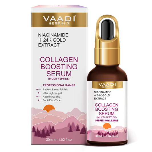 Multipeptide and 24K Gold Extract Collagen Boosting serum with Niacinamide|Radiant & Youthful Skin|Reduces Dark Spots| For All Skin Types| No Parabens, Mineral, Silicon (30 ml / 1.02 fl.oz)