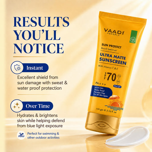 Ultra Matte Sunscreen SPF 70 With Vitamin C & E (110 gms/ 4 fl oz)