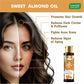 Cold-Pressed Sweet Almond Oil with Vitamin E - Anti Hair Fall - Removes Dark Circles- Skin Moisturizer-Promotes Hair Growth (120 ml / 4.05 oz)