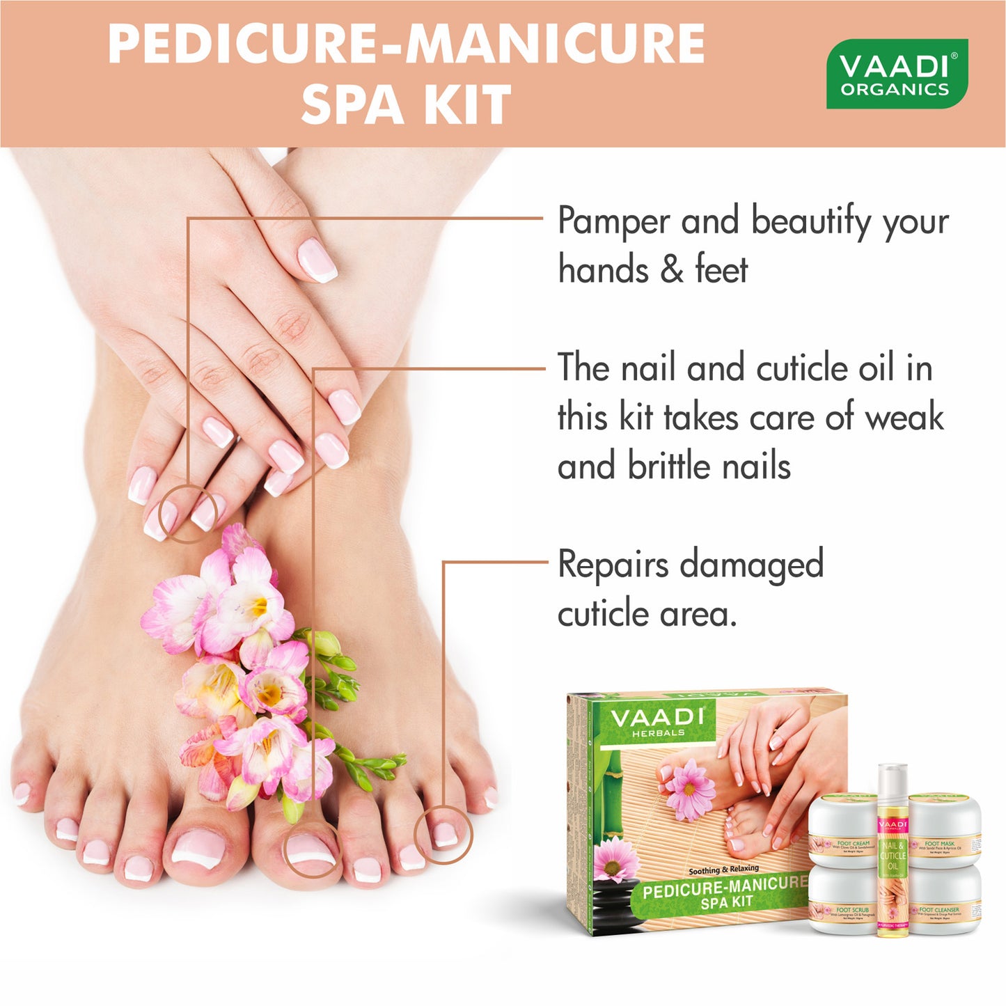 Pedicure Manicure Spa Kit - Repairs Damaged Skin (135-gms-4-6-fl-oz)