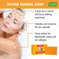 Divine Sandal Soap with Turmeric - Skin Brightening Therapy - Reduce Tan & Blemishes (75 gms / 2.7 oz)