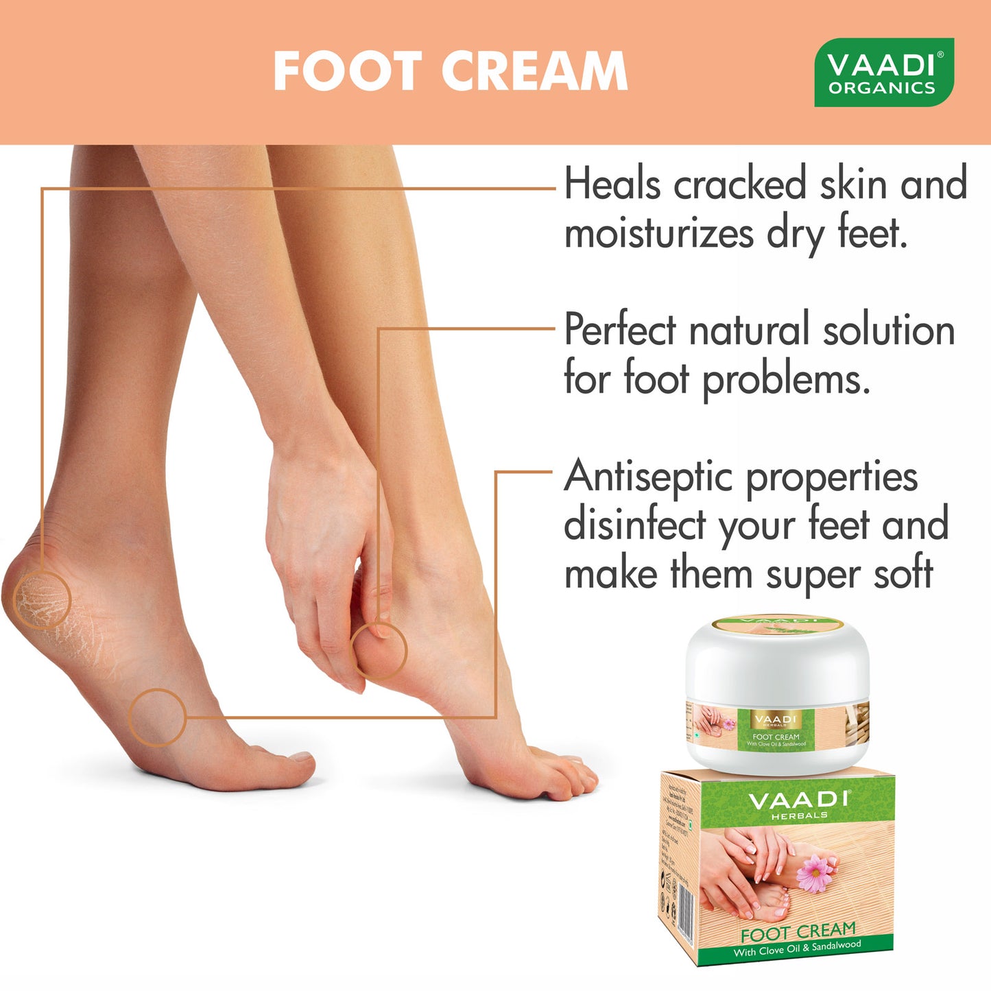 Foot Cream - Clove & Sandal Oil (30 gms /1.1 oz)