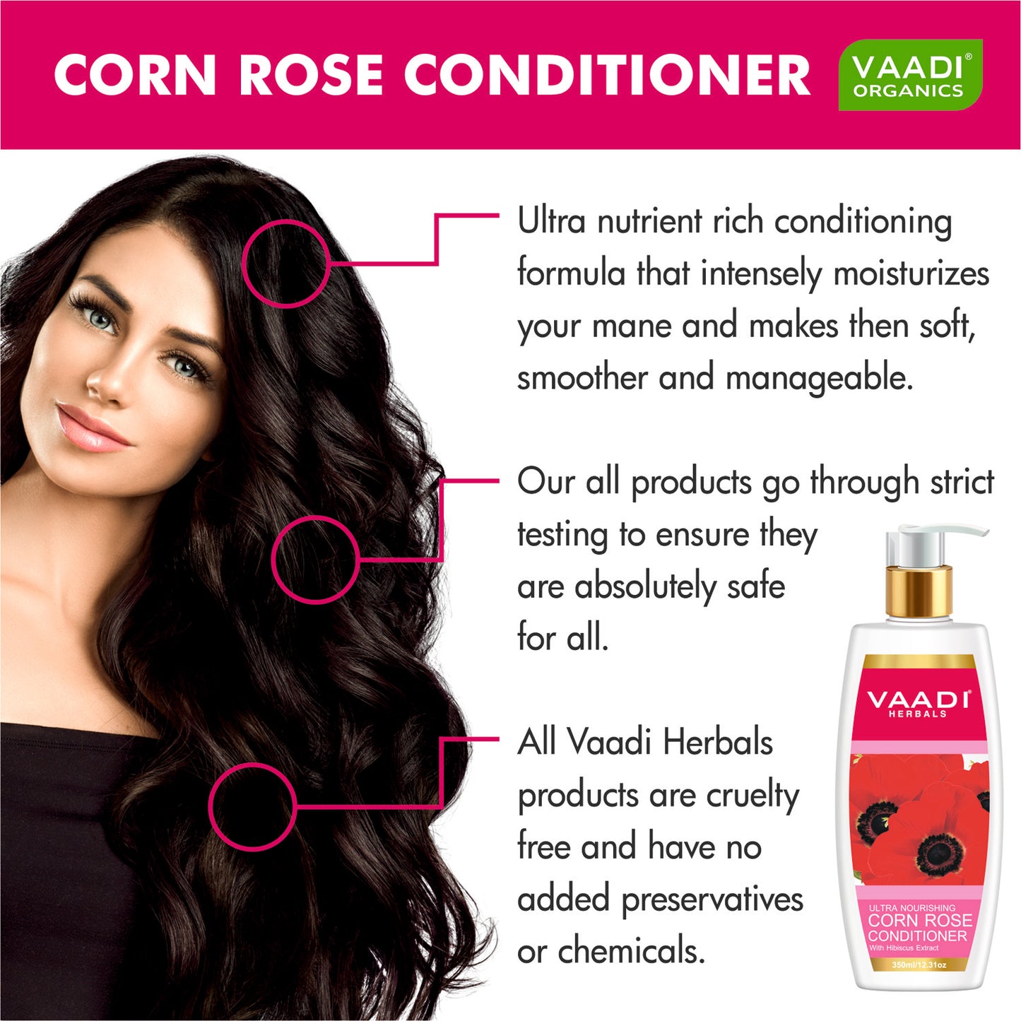 Superbly Smoothing Heena Shampoo with Green Tea Extract - Ultra Nutrient Rich Corn Rose Conditioner ( 2 x 350 ml/ 12 fl oz)