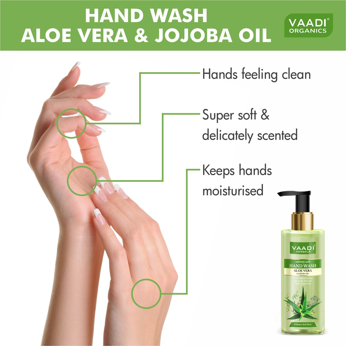 Pack of 3 Velvety Soft Aloe Vera & Jojoba Oil Hand Wash (3 x 250 ml / 8.5 fl oz )