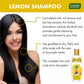 Dandruff Defense Organic Lemon Shampoo with Tea Tree Extract - Disinfects Scalp - Prevents Hairfall (3 x 350 ml/ 12 fl oz)