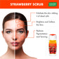 Strawberry Scrub Moisturising Lotion with Walnut Grains- Lightens Skin Tone - Reduces Pigmentation - Removes Dead Cells (110 ml/ 4 fl oz)