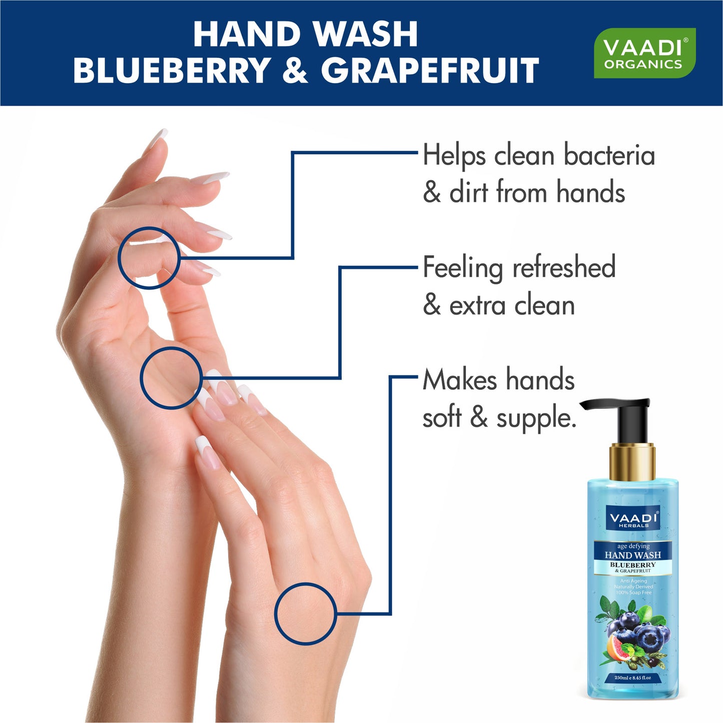 Pack of 3 Age Defying Blueberry & Grapefruit Hand Wash (3 x 250 ml / 8.5 fl oz )