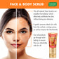 Organic Face & Body Scrub with Walnut & Apricot - Exfoliates & Unclogs Pores - Keeps Skin Youthful ( 110 gms / 4 oz)