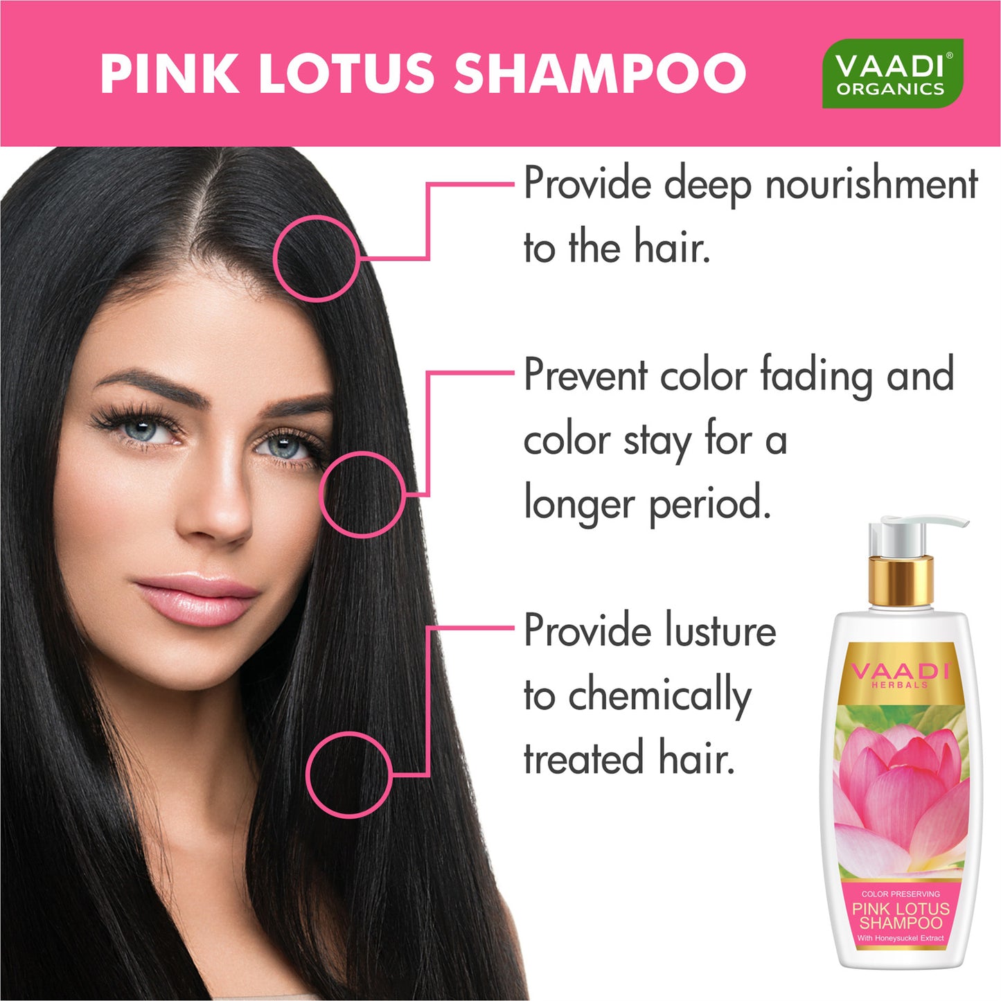 Color Preserving Pink Lotus Shampoo with Honeysuckle Extract - Nourishes Treated Hair - Moisturizes Hair (350ml / 12 fl oz)