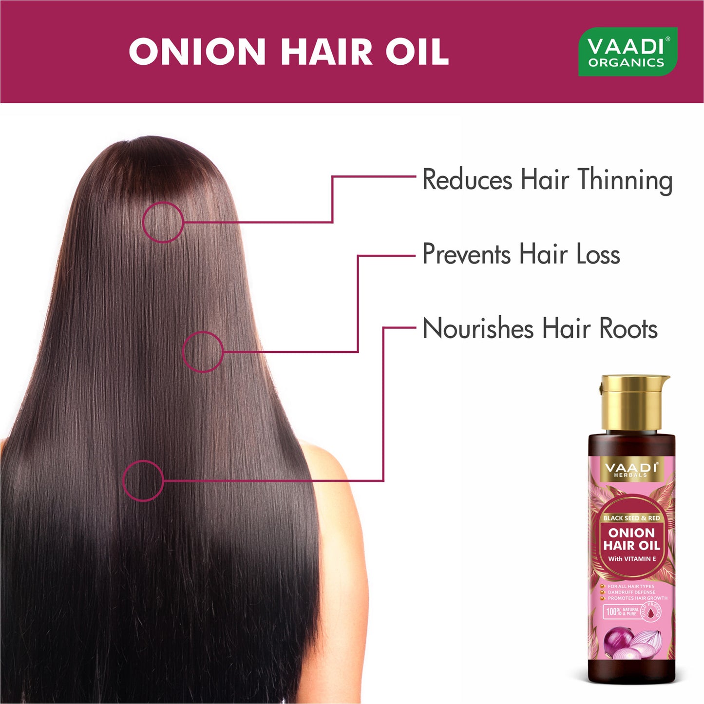 Black Seed and Red Seed Onion Hair Oil with Vitamin B3- Anti- Hairfall-Promotes Hair Growth- -Reduuces Dandruff-Nourishes Hair Roots- Promotes Hair Thickness- For All Hair types (120 ml / 4.05 oz)