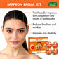 Saffron Skin Brightening Facial Kit with Sandalwood oil, Orange Peel, Lemongrass & Shea Butter - Lightens Skin Tone (110 gms/3.88 oz)