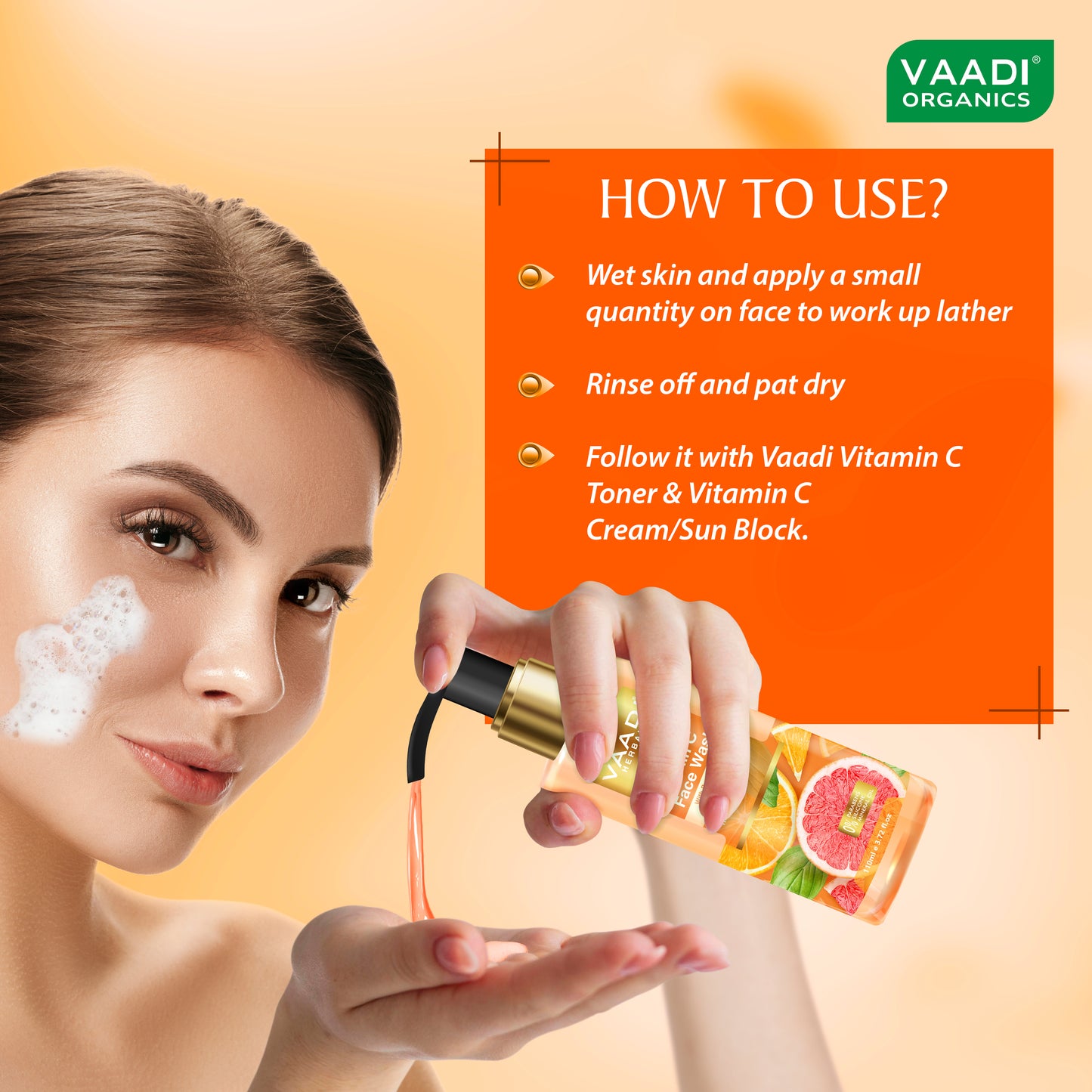 Advanced Brightening Vitamin C Face Wash With Pro Vitamin B5 & Turmeric (110 ml / 4 fl oz)