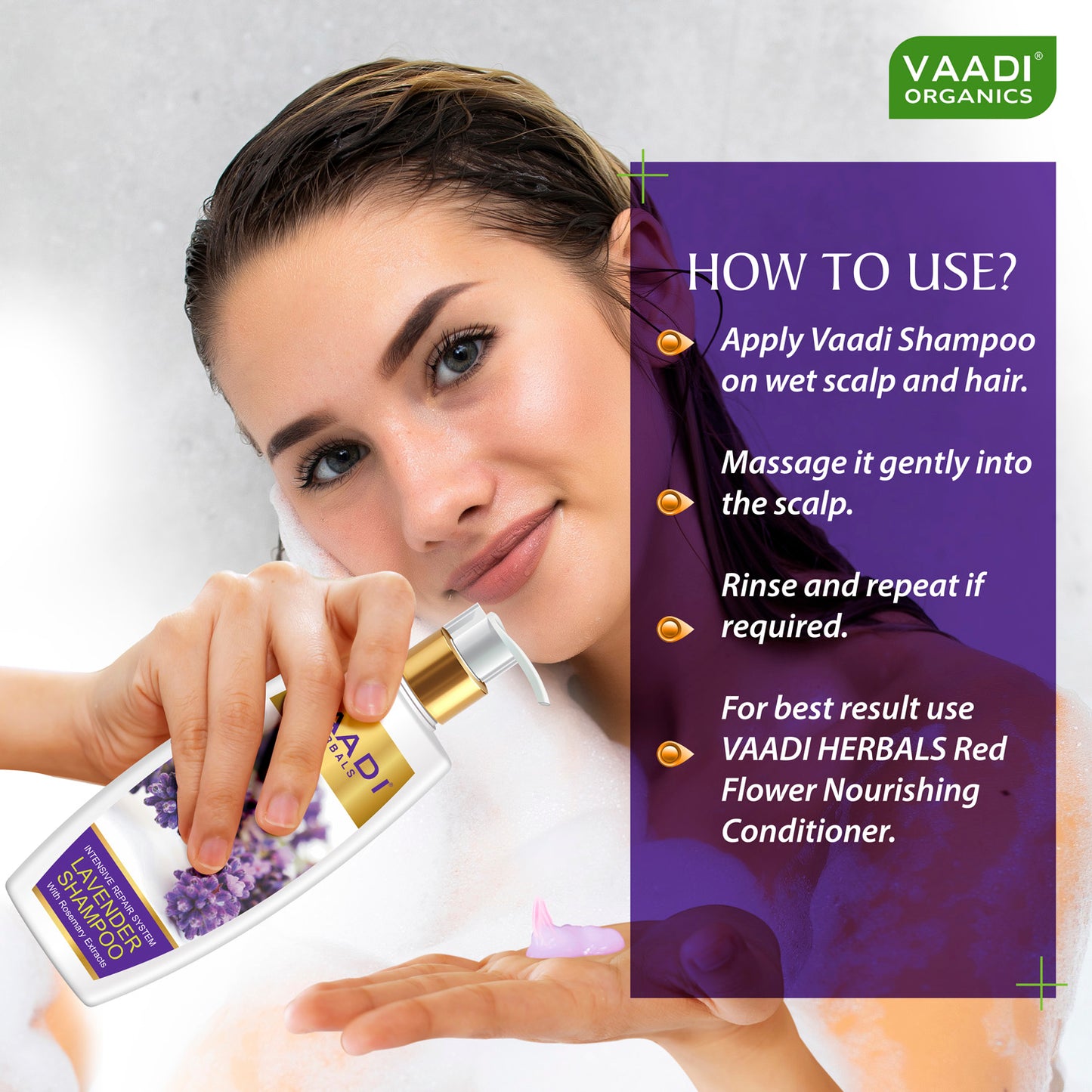 Intensive Repair Lavender Shampoo with Rosemary Extract- Improves Hair Growth - Ultra Nourishing (2 x 350 ml/ 12 fl oz)