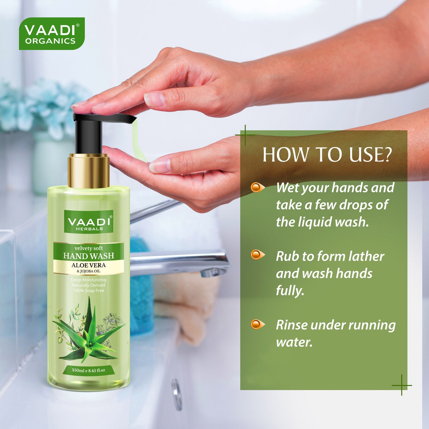 Pack of 3 Velvety Soft Aloe Vera & Jojoba Oil Hand Wash (3 x 250 ml / 8.5 fl oz )