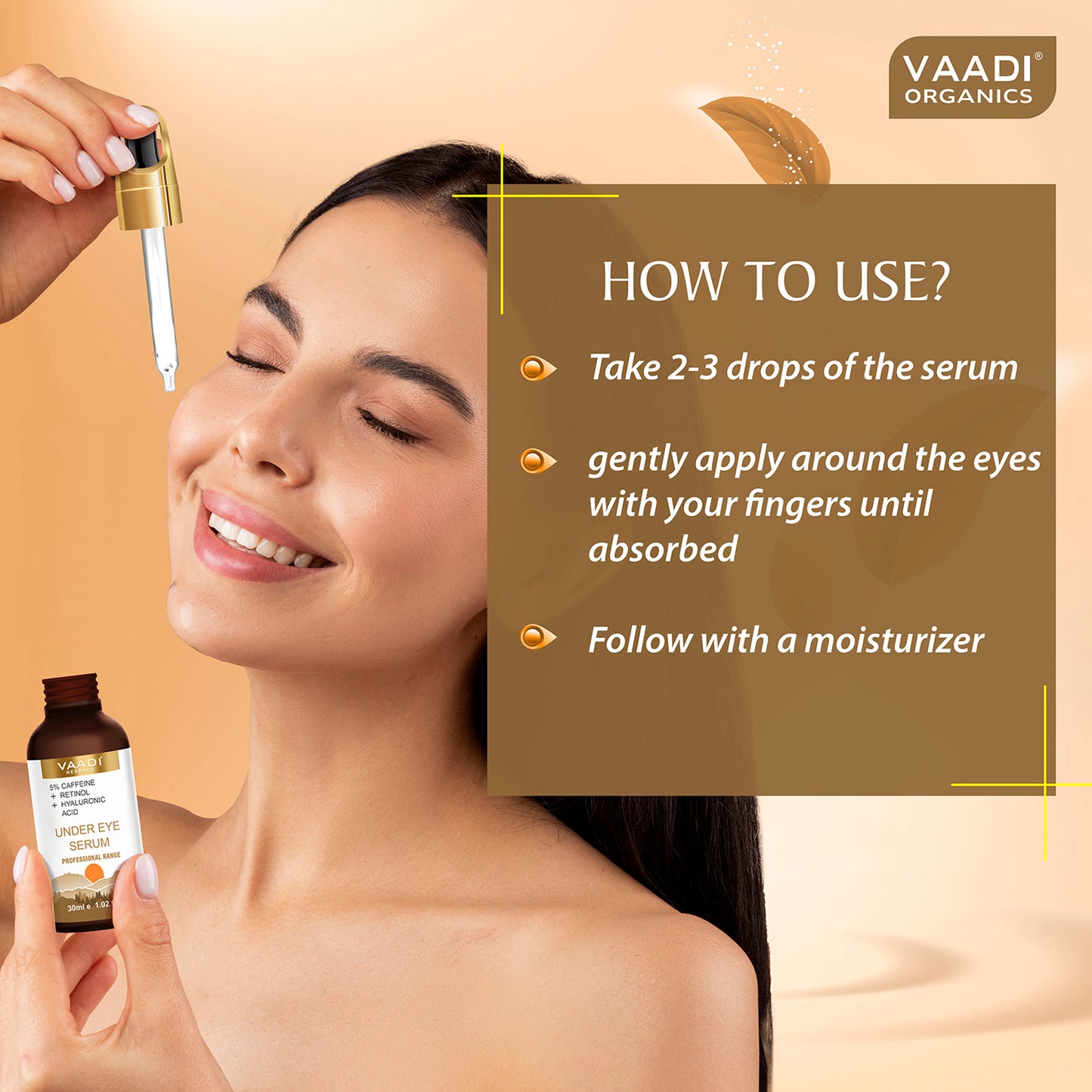 GLOWING FACE SET - AM PM COMBO- Under Eye Serum With Vitamin C Serum Combo (2 x 30 ml/ 1.2 fl oz)