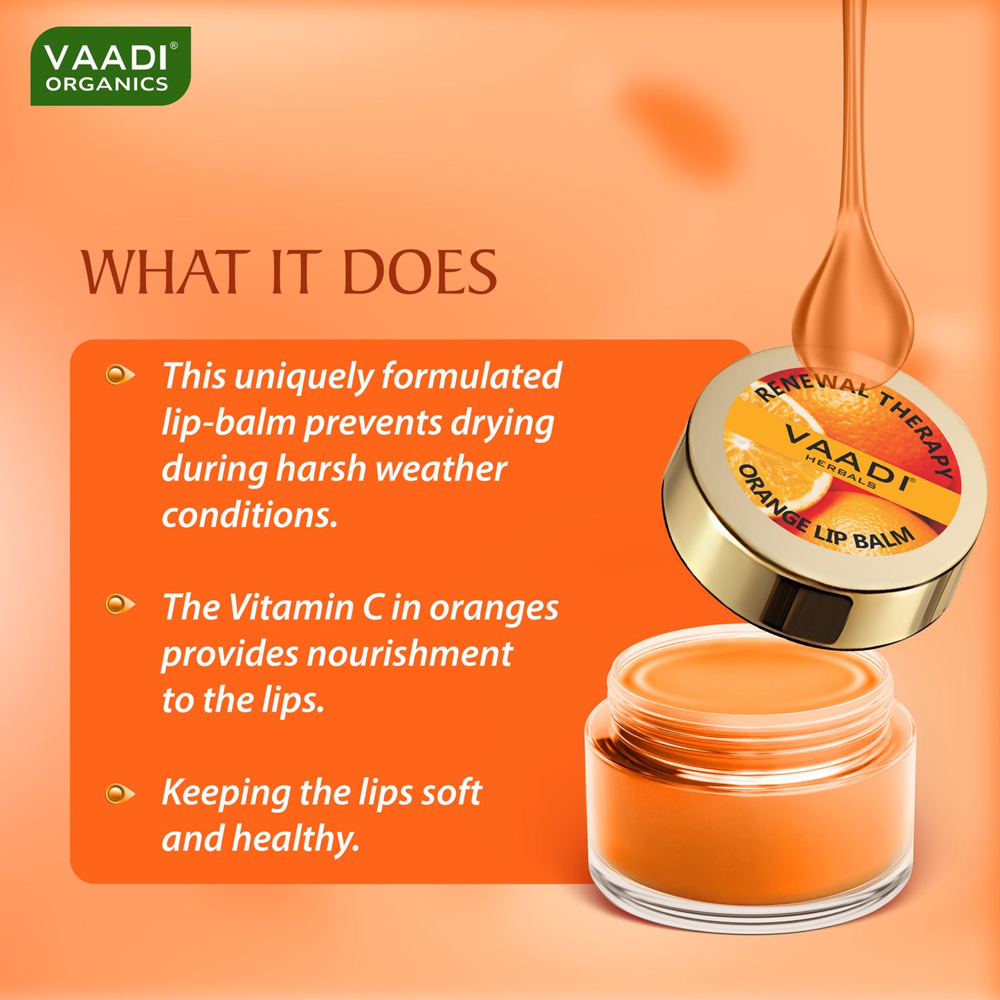 Skin Renewing Orange and Shea Butter Lip Balm (4 x 10 gms/0.4 oz)