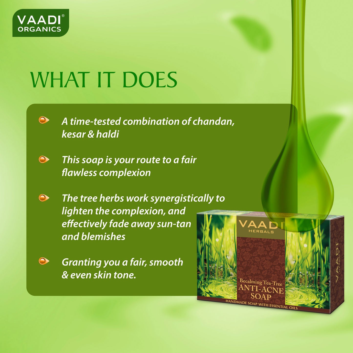 Becalming Tea Tree Soap with Clove Oil - Anti Acne Therapy - Removes Impurities ( 3 x 75 gms/ 2.7 oz)