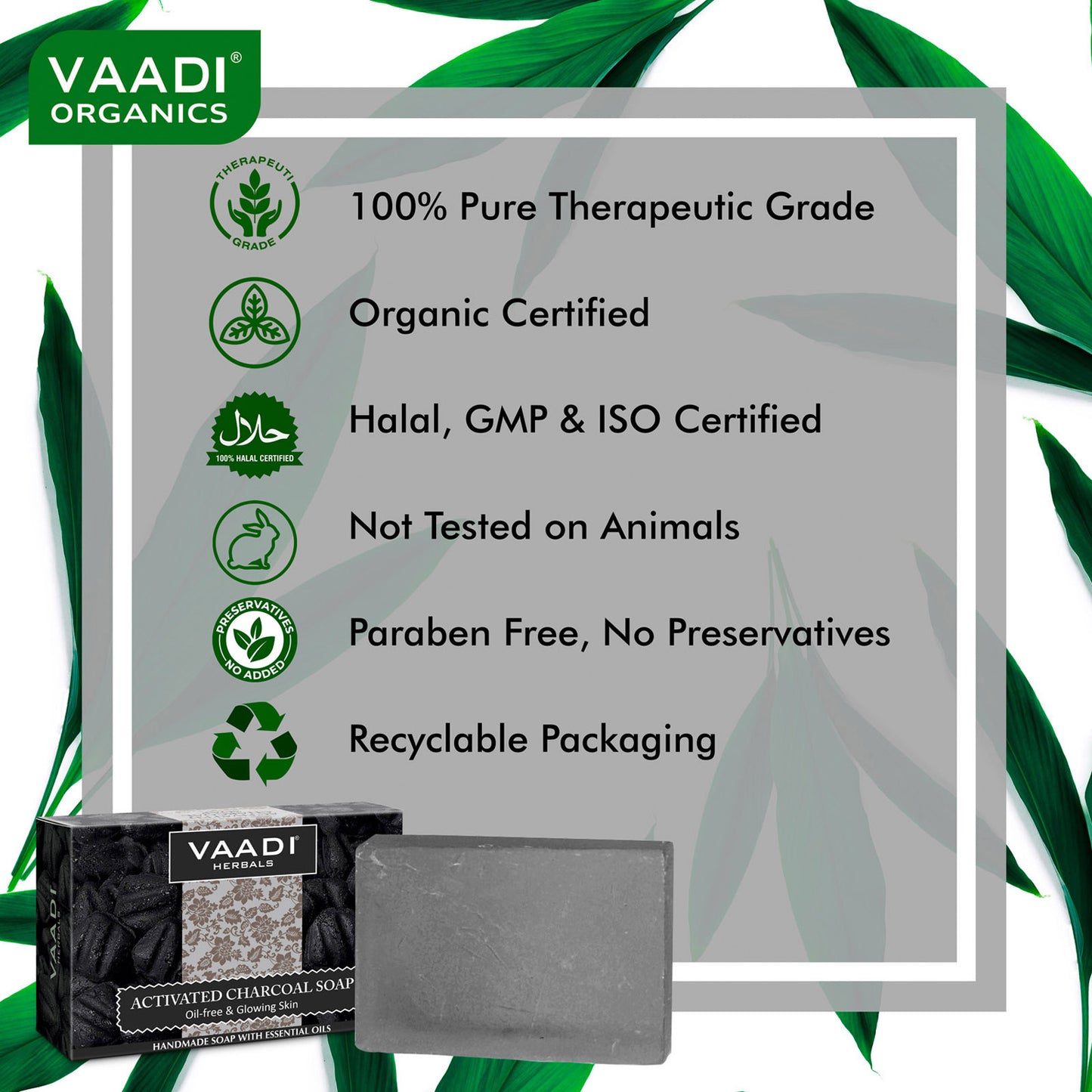 Activated Charcoal Soap (75 gms / 2.7 oz) (Buy 1 Get 1 Free)