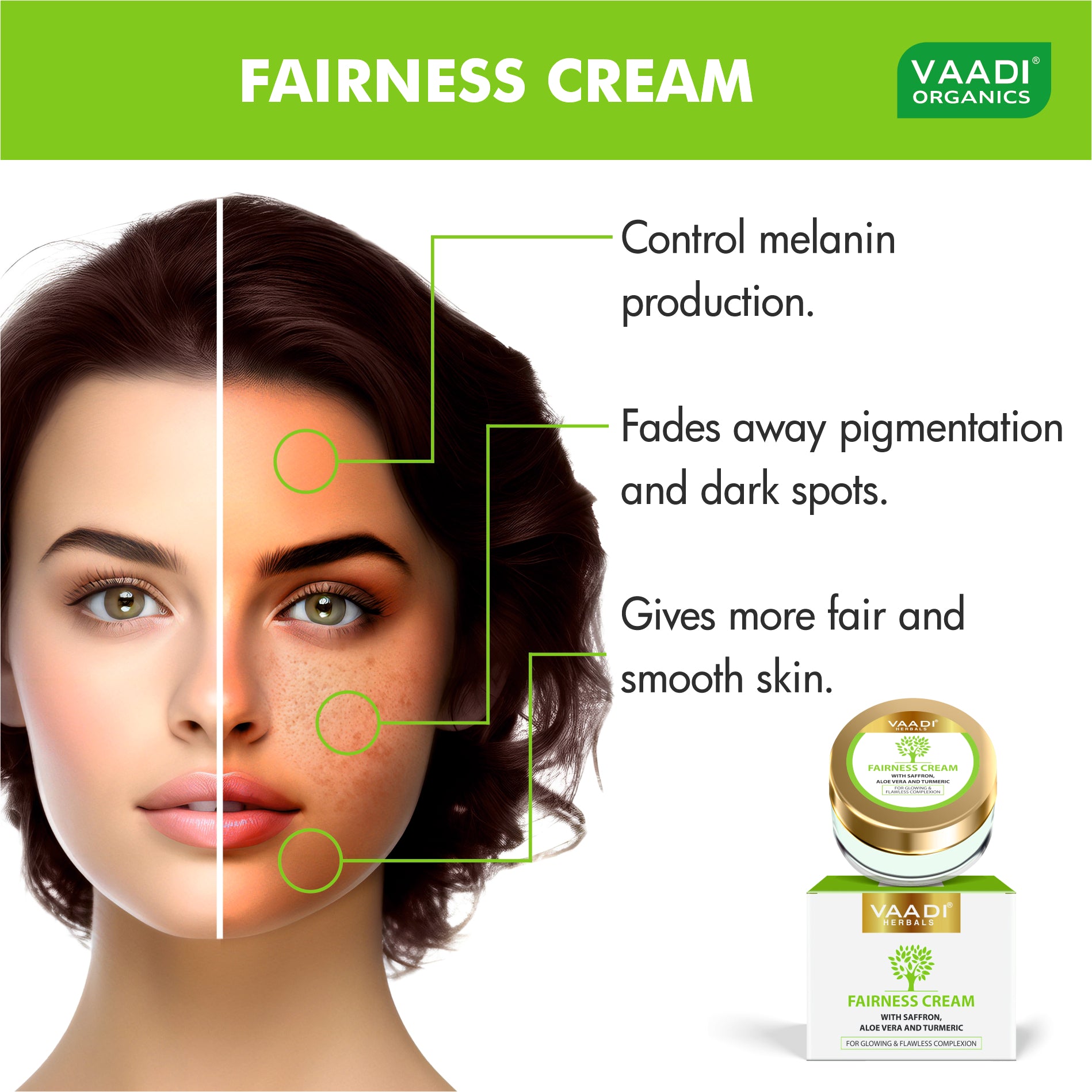 Fairness Cream with Saffron, Aloe Vera & Turmeric Extract